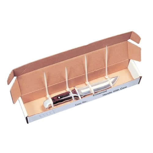 Sirchie Knife Evidence Boxes 16 inch x 3 inch x 2 inch (Set of 25) ECB001K - Tactical & Duty Gear